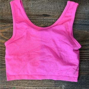 Aerie Bright Pink Ribbed Top